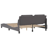 Bed Frame with LED without Mattress "Zadar" Grey 160x200 cm 3214120