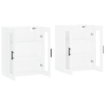 Wall Mounted Cabinets 2 pcs White Engineered Wood 3197961