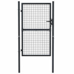 Mesh Garden Gate Galvanised Steel 100x150 cm Grey 145773
