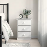 Bedside Cabinet ALTA White 41x35x55.5 cm Solid Wood Pine 353918