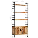 4-Tier Bookcase 80x30x180 cm Rough Mango Wood 284422