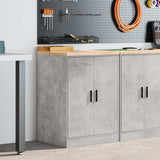Garage Storage Cabinet Concrete Grey 60x51x85 cm Solid Wood Pine 860574
