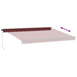 ZNTS Manual Retractable Awning Burgundy 450x300 cm 3215335