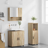 Bathroom Furniture Set 3 pcs Sonoma Oak Engineered wood & Metal 3392945