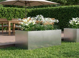 Garden Planter Silver 100 x 50 x 50 cm Stainless Steel 8005282
