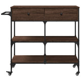 Kitchen Trolley Brown Oak 105x42x95 cm Engineered Wood 842380