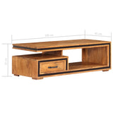 Coffee Table 100x45x33 cm Solid Acacia Wood 247493