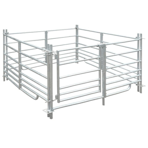 4-Panel Sheep Pen Galvanised Steel 137 x 137 x 92 cm 141814