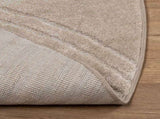 Area Rugs Round GALATI Beige 200 CM Polyester 42022816