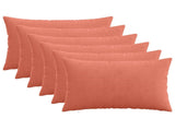 Cushion Cover 6 pcs HEERLEN Red Orange 50 x 70 cm Corduroy 911322
