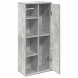 Bathroom Cabinet with Roll Holder Concrete Grey 39x22x90 cm 858527