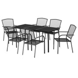 Garden Dining Set Anthracite Steel Medium Stackable 3187971
