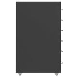 Mobile File Cabinet Anthracite 28x41x69 cm Metal 335919