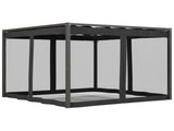 3 x 3m Aluminium Frame Pergola, with Retractable Roof - Dark Grey T3398P319922