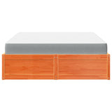 Bed with Mattress Wax Brown 160x200 cm Solid Wood Pine 3281930