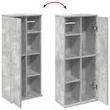 Bathroom Cabinet with Roll Holder Concrete Grey 39x22x90 cm 858527