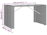 5 Piece Garden Bar Set with Cushions Grey Poly Rattan 3203946