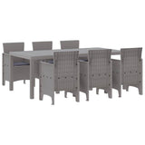 Garden Dining Set 7 pcs Light Grey Polypropylene 3378730