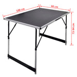 ZNTS Pasting Table 3 pcs Foldable Height Adjustable 140641