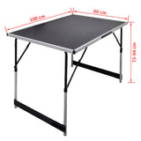 ZNTS Pasting Table 3 pcs Foldable Height Adjustable 140641