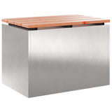 Garden Bench Silver 60 x 40 x 43 cm Stainless steel 874895
