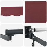 Electric Retractable Awning Burgundy and Anthracite 3 x 2 m 3420049