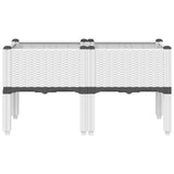 Garden Planter with Legs White 80x40x42 cm PP 367894