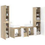 Bathroom Furniture Set 5 pcs Sonoma Oak 33 x 34.5 x 160 cm 3406035