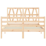 Bed Frame without Mattress 140x200 cm Solid Wood 3194376