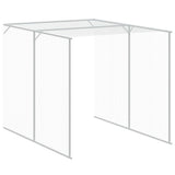 Chicken Cage with Run Light Grey 165x455x181 cm Galvanised Steel 3189114