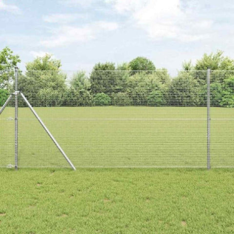 Welded Wire Fence Silver 1 x 100 m Steel 42004999