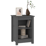 Bedside Cabinet Grey 40x35x55 cm Solid Wood Pine 820960