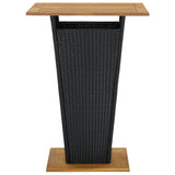 5 Piece Garden Bar Set with Cushions Poly Rattan Black 3095453