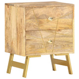 ZNTS Bedside Cabinet 40x30x50 cm Solid Mango Wood 285876