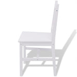Five Piece Dining Set Pinewood White 242957