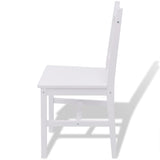 Five Piece Dining Set Pinewood White 242957