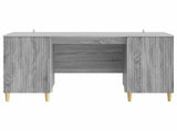 Desk with Shelf Grey Sonoma 142.5 x 50 x 75 cm Engineered Wood 3414600
