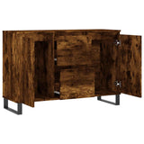 Sideboard Smoked Oak 101.5x35x70 cm Engineered Wood 827217