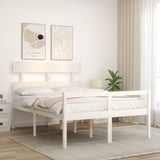 Senior Bed without Mattress White Small Double Solid Wood 3195322