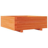 Garden Planter Wax Brown 70x70x26.5 cm Solid Wood Pine 847305