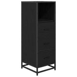 Bathroom Furniture Set 4 pcs Black Oak Engineered Wood 3402341