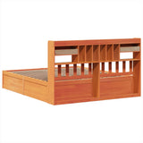 Bed Frame without Mattress Wax Brown 200x200 cm Solid Wood Pine 3323484