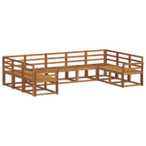 Outdoor Sofa Set 9 pcs Natural Solid Acacia Wood 3366982