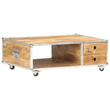 Coffee Table 89x59x33 cm Solid Rough Mango Wood 323408