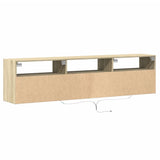 TV Wall Cabinet with LED Sonoma Oak 180x31x45 cm 3307942