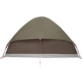 Camping Tent Dome 4-Person Brown Waterproof 4009643