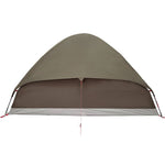 Camping Tent Dome 4-Person Brown Waterproof 4009643