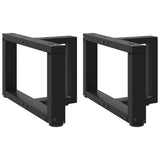 Coffee Table Legs T-Shaped 2 pcs Black 50x25x cm Steel 4013008