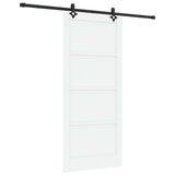 Sliding Door ORKDAL 93 x 211 cm Engineered Wood White and Black 3450217