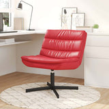 Swivel Chair Red 63 x 75 x 76 cm PU 42007343
